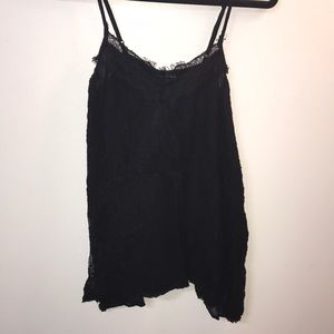 Black lace strapless AEO shirt